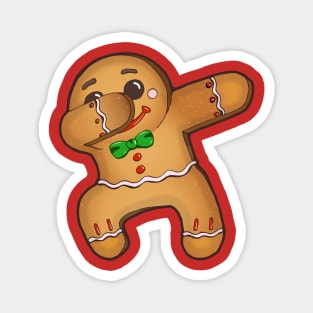 Dabbing Gingerbread Man Magnet