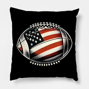 Football Ball American Flag U.S.A. Pillow