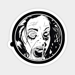 LINDA - Evil Dead (Circle Black and White) Magnet