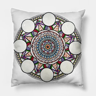 Rainbow Mandala Pillow