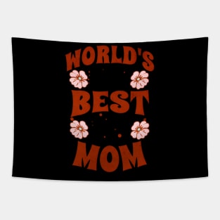 World Best Mom Mothers Day Tapestry