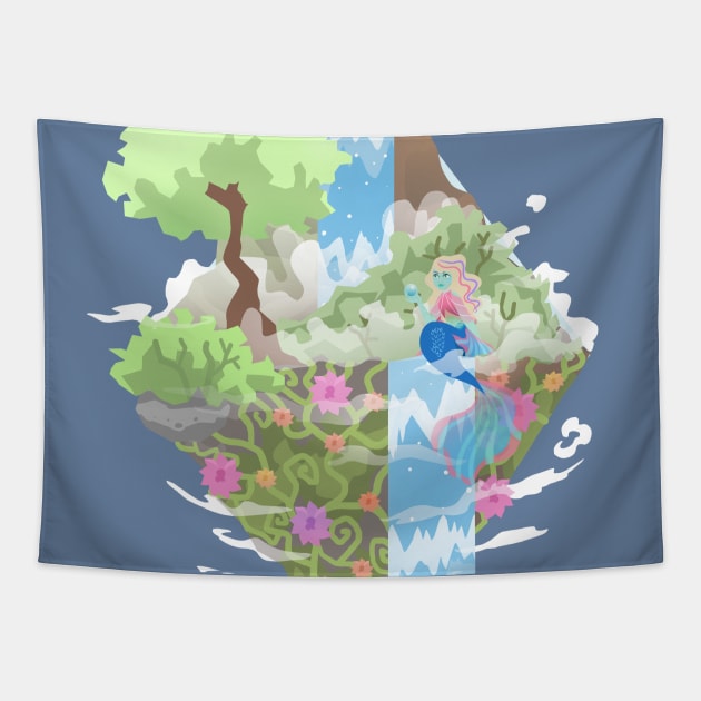 Enchanted Waterfall Tapestry by NabiDew