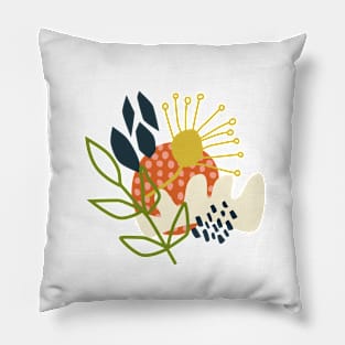 Retro Abstract Florals Pillow