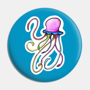 Rainbow Jellyfish Pin