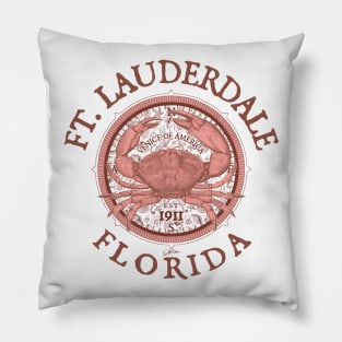 Ft. Lauderdale, Florida, Stone Crab on Windrose Pillow