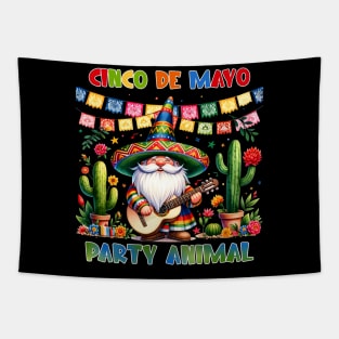 Cinco de Mayo Party Animal Gnomies Somebro Poncho Fiesta Tapestry