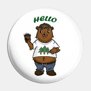 Hello, Bear Pin