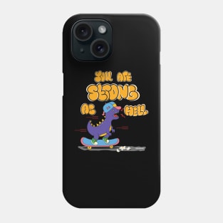 Dino on a skateboard Phone Case