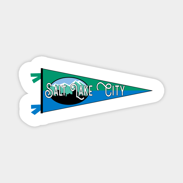 Salt Lake City Flag Pennant Magnet by zsonn