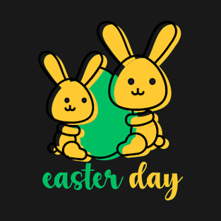 Easter Bunny Beautiful Easter Eggs happy easter bunny rabbit T-Shirt