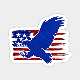 4th of July Independence Day USA Eagle American Flag Magnet