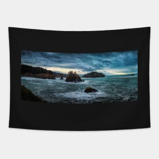 Stormy Day on the North Coast of California Tapestry