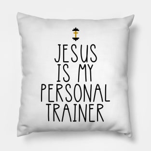 Jesus Is My Personal Trainer Funny Christian Faith Religious Cute Pillow