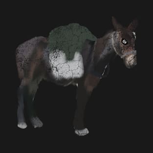 Angry Donkey - Angry Mule Vintage digital painting T-Shirt