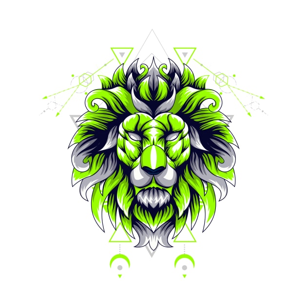 lion head graphic by SHINIGAMII