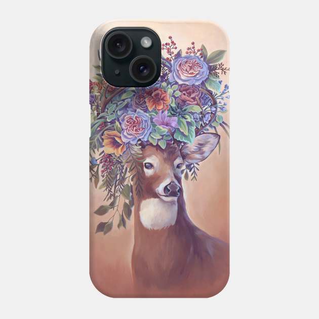 Flowers for my Deer Phone Case by Lisa LaRose Art