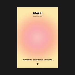 Aries Zodiac Sign Aura T-Shirt