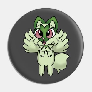 Flying Green Cat Pin