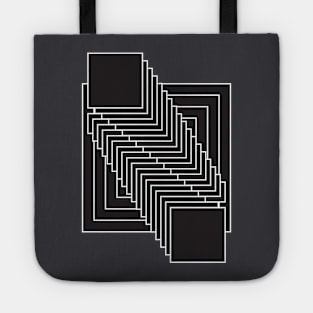 square morph op art design Tote