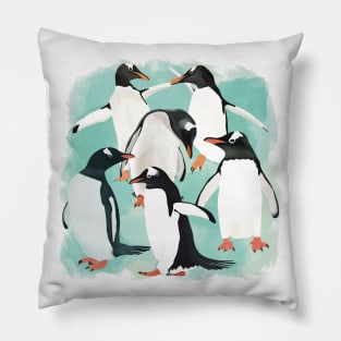 Waddle of Penguins Pillow