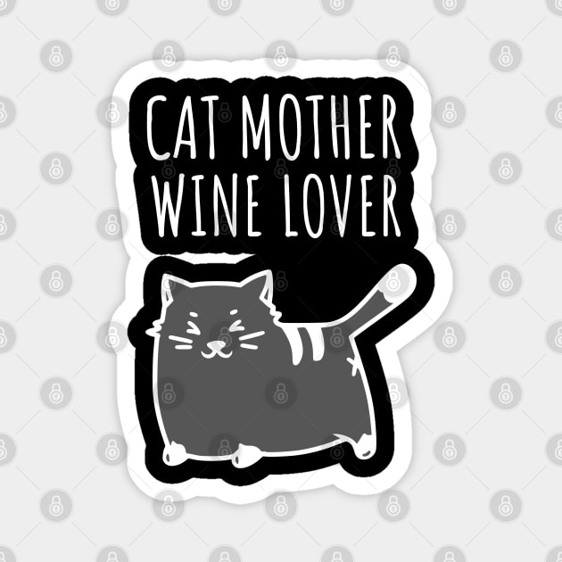 Cat Mother Wine Lover Magnet by juinwonderland 41