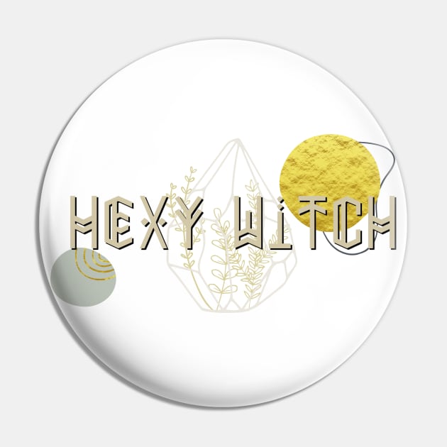 Witchy Puns - Hexy Witch Pin by Knight and Moon