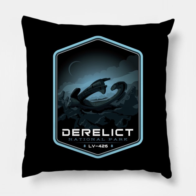 Derelict National Park Pillow by MindsparkCreative