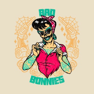 Cool Vintage "Bad Bonnies" Rockabilly T-Shirt