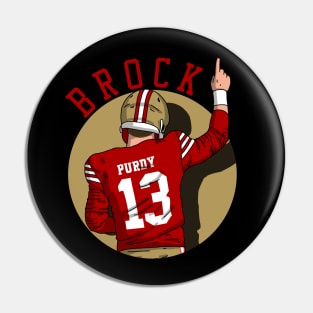 Brock Purdy Comic Style Art Pin