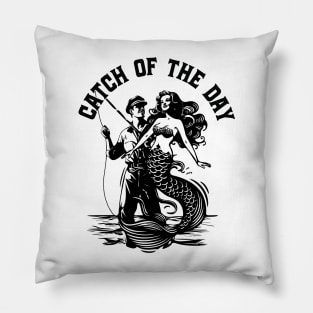 Catch Of The Day Fisherman Mermaid Fishing Boating Pillow