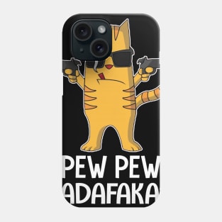 Pew Pew Madafakas Cat Crazy Vintage Funny Cat Owners Cat Lovers Phone Case