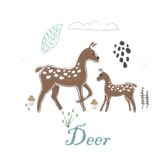 Deer by Countryside