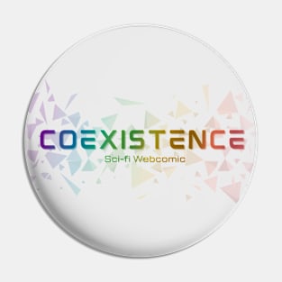 Rainbow logo Coexistence Pin