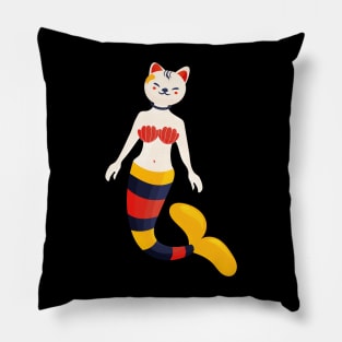 Cat mermaid Pillow