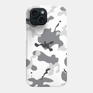 White Urban Camo Style Camouflage Pattern Phone Case