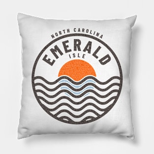 Emerald Isle, North Carolina Waves and Sunrise Pillow