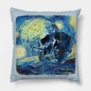 The Skull Van Gogh Style Pillow