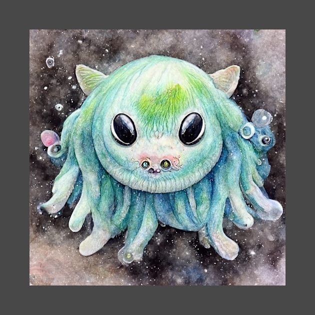 Cute sea creature - Jellyfish Monster by Fluffypunk