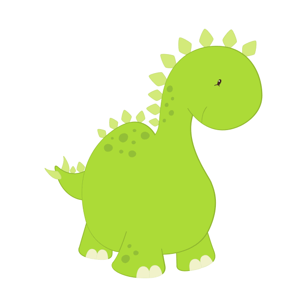 Cute Dinosaur, Baby Dinosaur, Dino, Stegosaurus by Jelena Dunčević