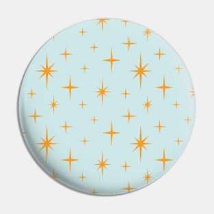 Atomic Starburst Aqua, Orange Pin