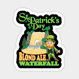 St Patricks Day Blond Ale Waterfall Magnet