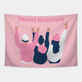 Social Distance Expert Funny t Shirt Humor Social Distancing Humor T-Shirt Tapestry