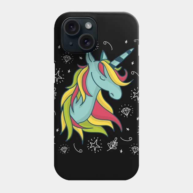 Cute Unicorn Phone Case by LR_Collections