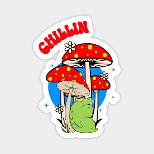 Chilling Funny Frog Magnet