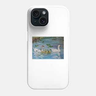 Geese on the pond Phone Case