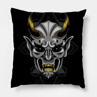 mecha mask Pillow