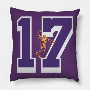 lakers number 17 Pillow