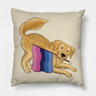 Pride Doggos Alternates: Omnisexual Golden Retriever Pillow