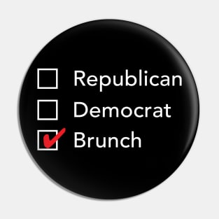 Republican Democrat Brunch Pin