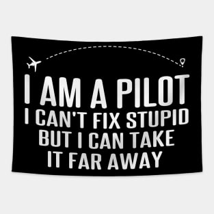 Funny Pilot Saying For Men Women Aviation Enthusiast Airplane Pilot Tapestry